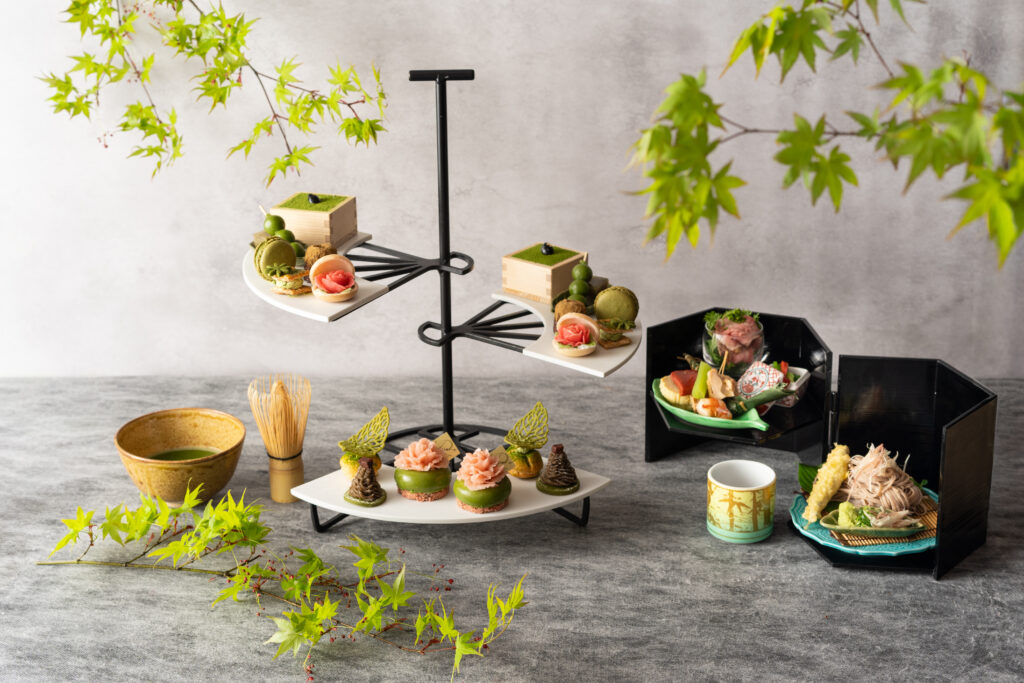 【Blooming Japanese Tea Afternoon Tea】日本茶の饗宴～新緑と花に包まれる、優美なひととき