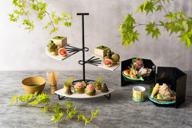 【Blooming Japanese Tea Afternoon Tea】日本茶の饗宴～新緑と花に包まれる、優美なひととき