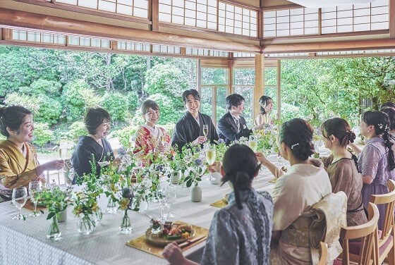 【フォト会食プラン】日本庭園での撮影と本格懐石の食事会