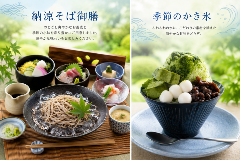 夏限定 納涼そば御膳と選べるかき氷プラン～【京都散策のあとに、もうひとつのお楽しみ。】